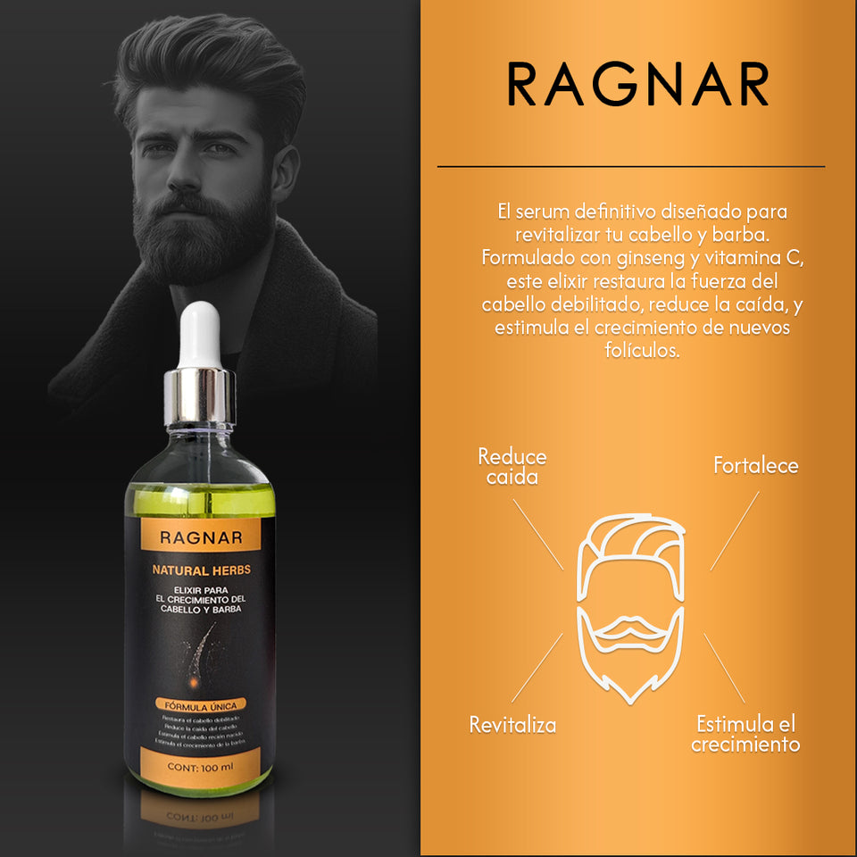 RAGNAR – Natural Herbs, Elixir para Cabello y Barba