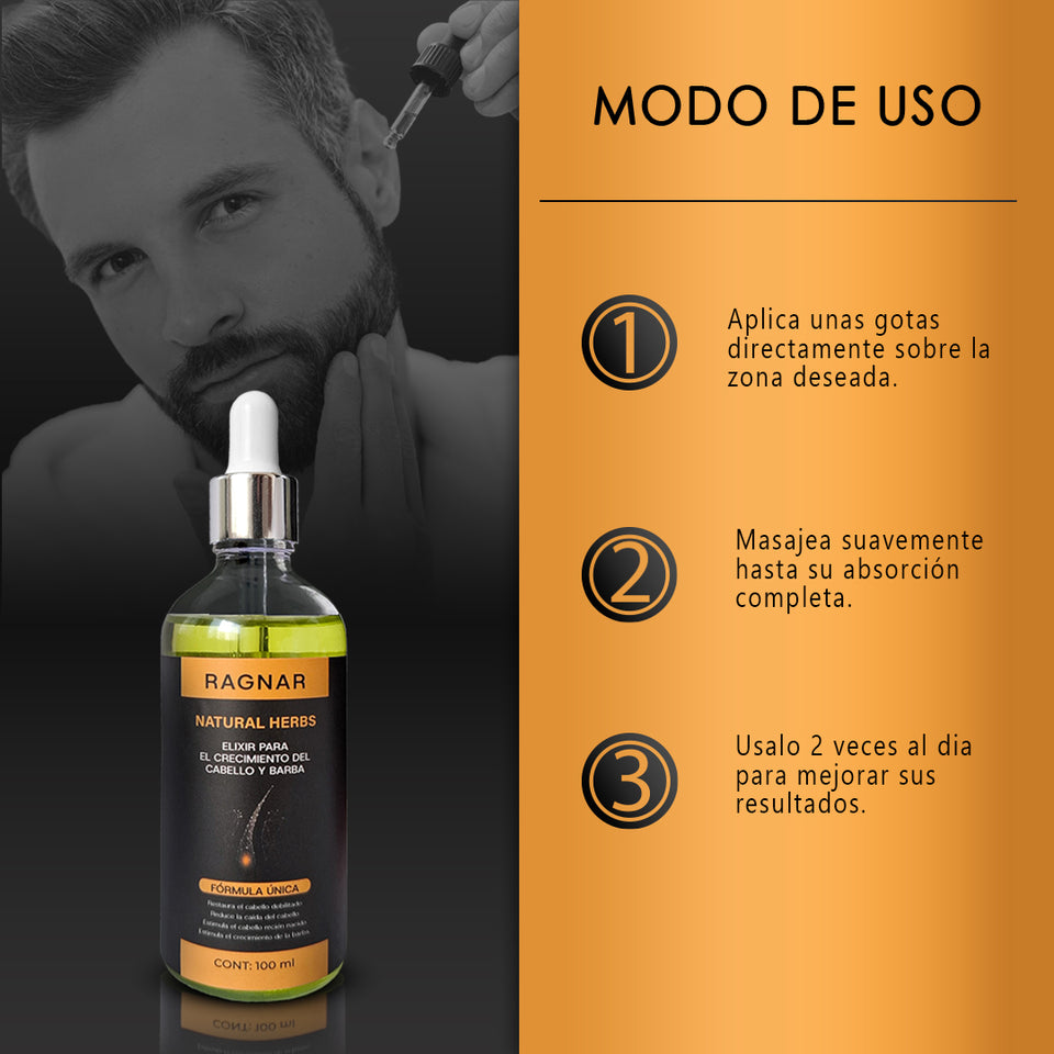 RAGNAR – Natural Herbs, Elixir para Cabello y Barba
