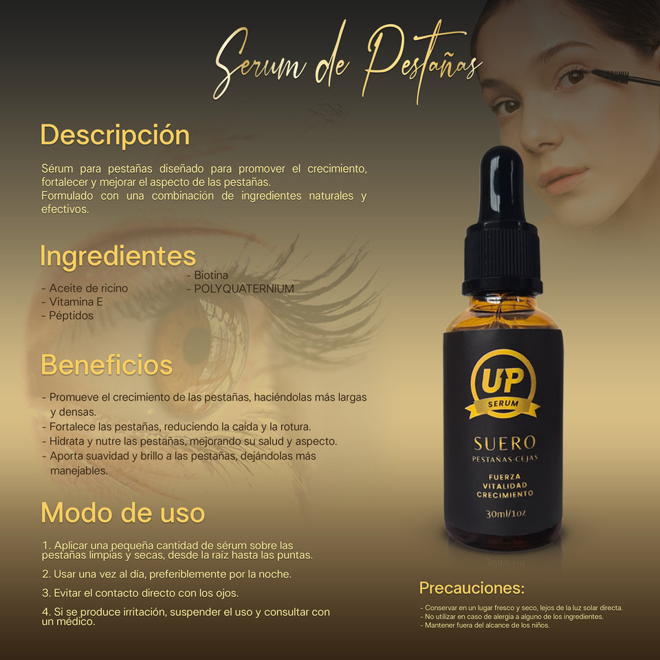 Sérum UP® – Fortalece, alarga y da volumen a tus pestañas y cejas naturalmente